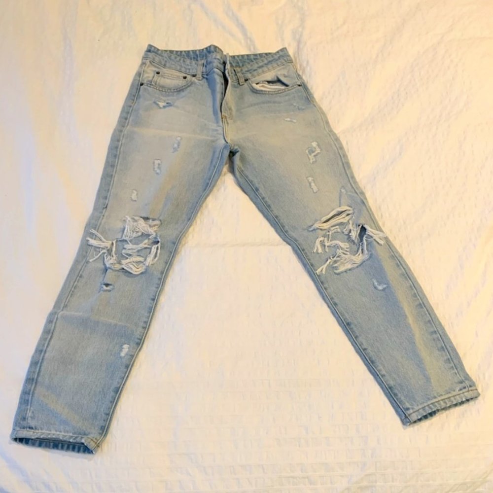 LF / CARMAR Distressed Boyfriend Jeans